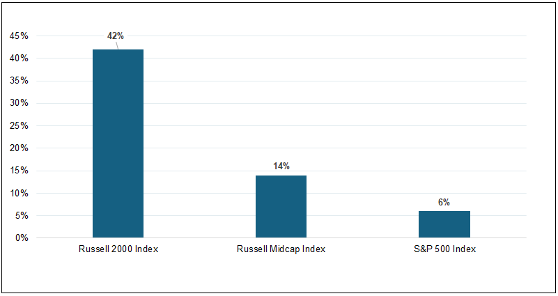 Figure 11. Small-Cap, Mid-Cap and Large-Cap Companies: Percentage of Companies with Negative Earnings