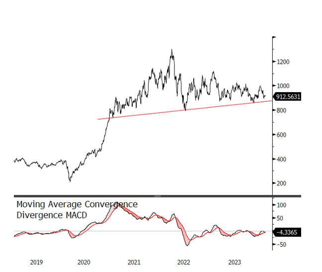 Figure 1. Nasdaq Sprott Index Continues to Consolidate (2019-2024)