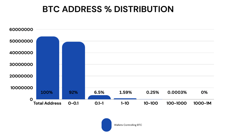 Figure 8. BTC Address % Distribution